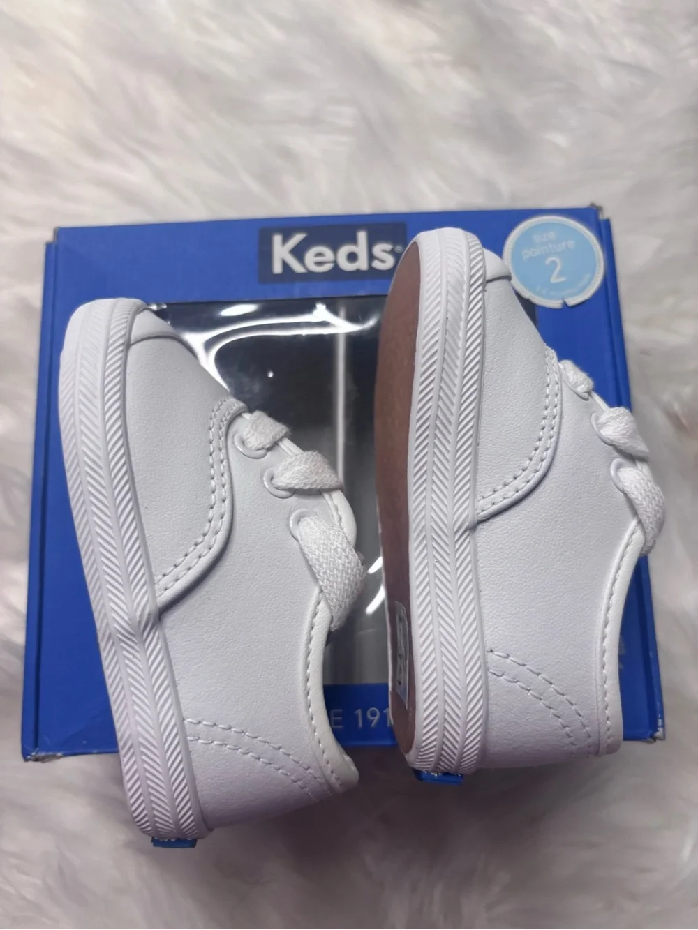 Keds Blue and White Shoe Box - Champ Lace TC Label Infant 2c